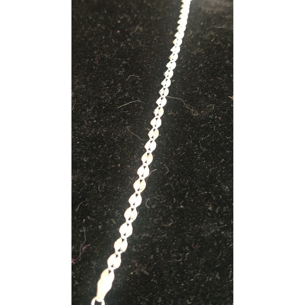 Sterling Silver 925 Diamond-cut‎ Disc and Beaded Link Bracelet - Picture 2 of 3